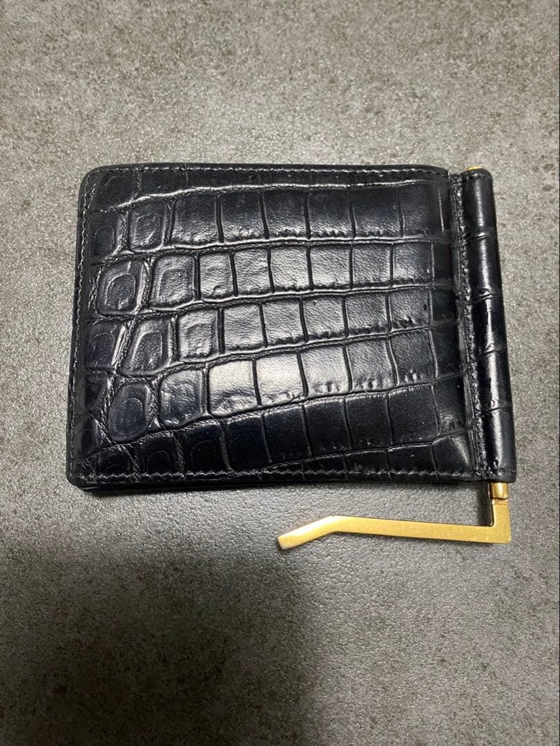 ま*こ様 YSL クロコダイルレザー マネークリップ