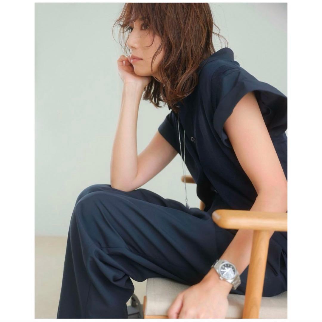 FORME 2024SPシャツジャンプスーツ　ネイビー