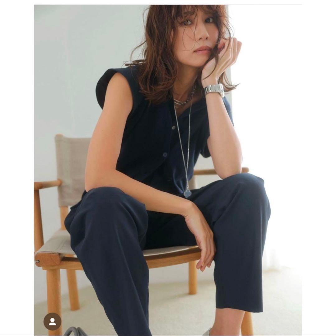 FORME 2024SPシャツジャンプスーツ　ネイビー