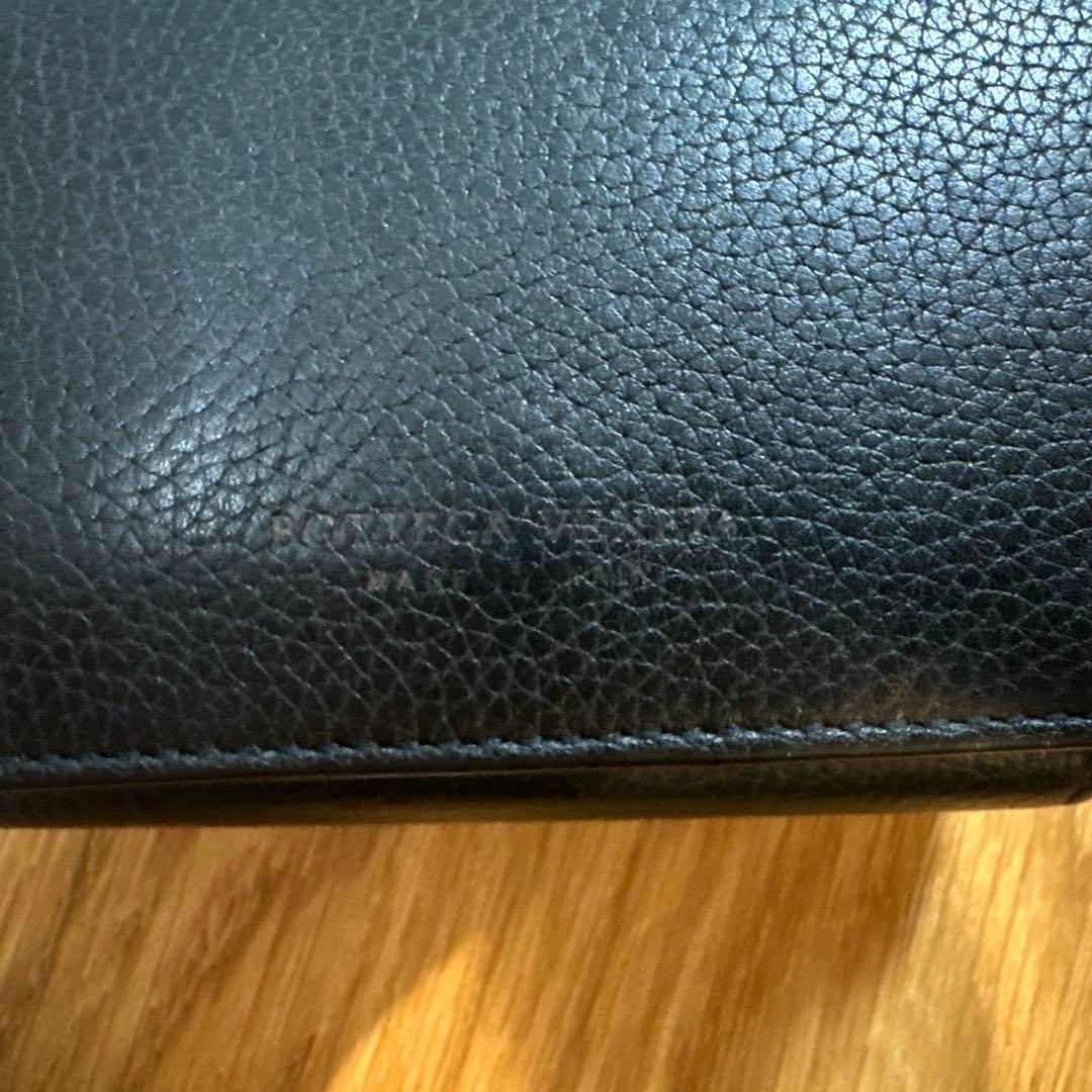 BOTTEGA VENETA 三つ折り財布 黒 レザー