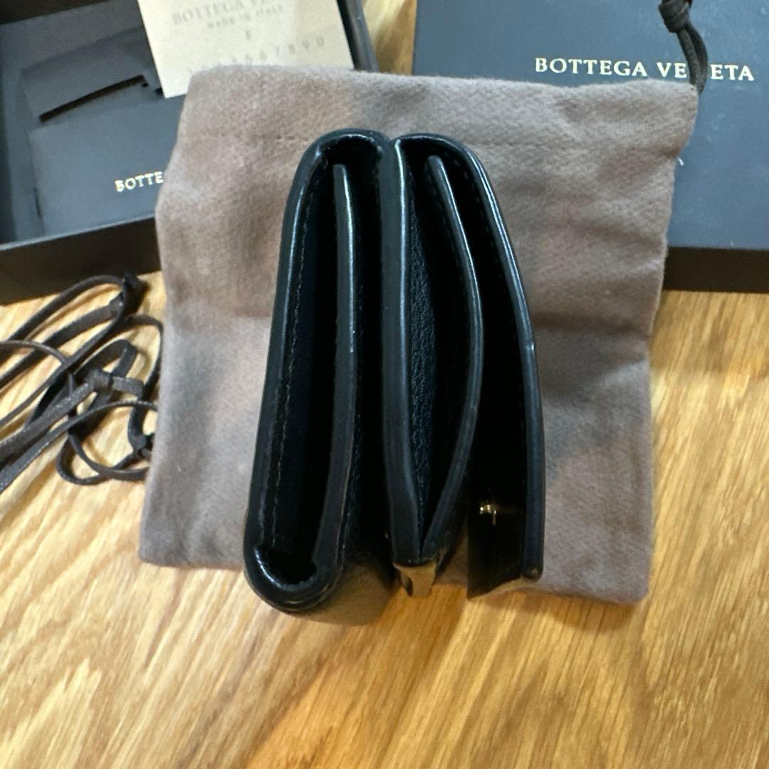 BOTTEGA VENETA 三つ折り財布 黒 レザー
