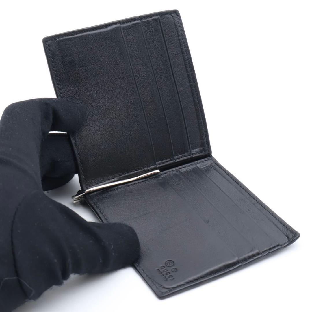 【極美品】GUCCI マネークリップ　マイクロシマ　黒