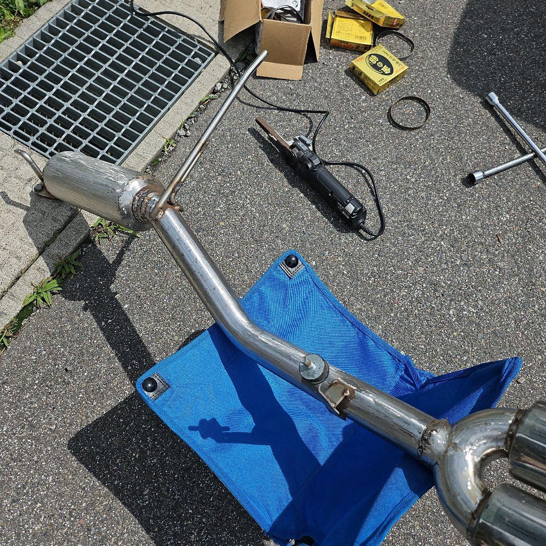 ラパンHE21Sステンレス製センター出しマフラー