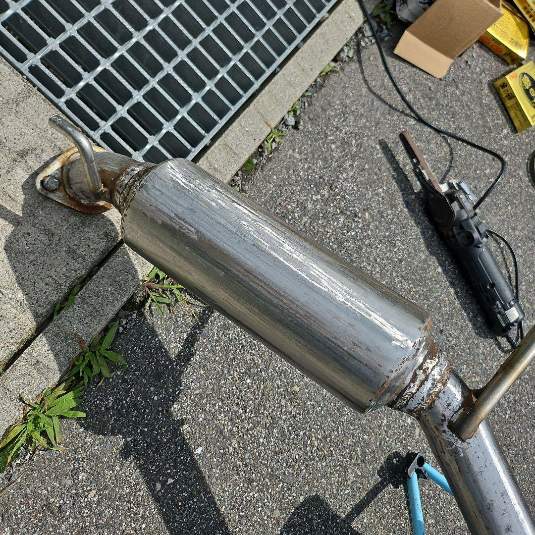 ラパンHE21Sステンレス製センター出しマフラー