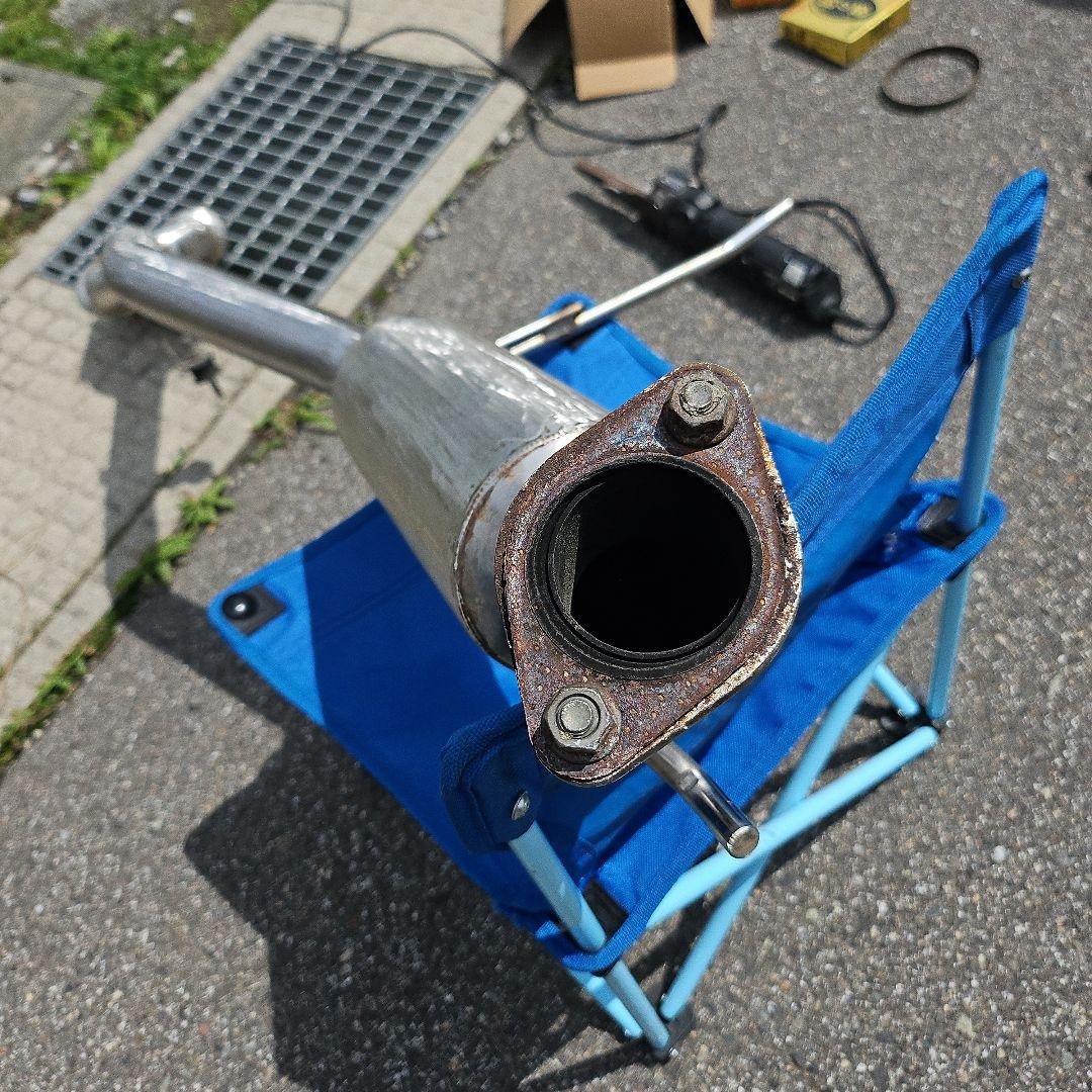 ラパンHE21Sステンレス製センター出しマフラー