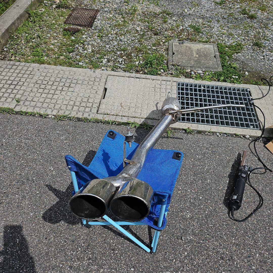 ラパンHE21Sステンレス製センター出しマフラー