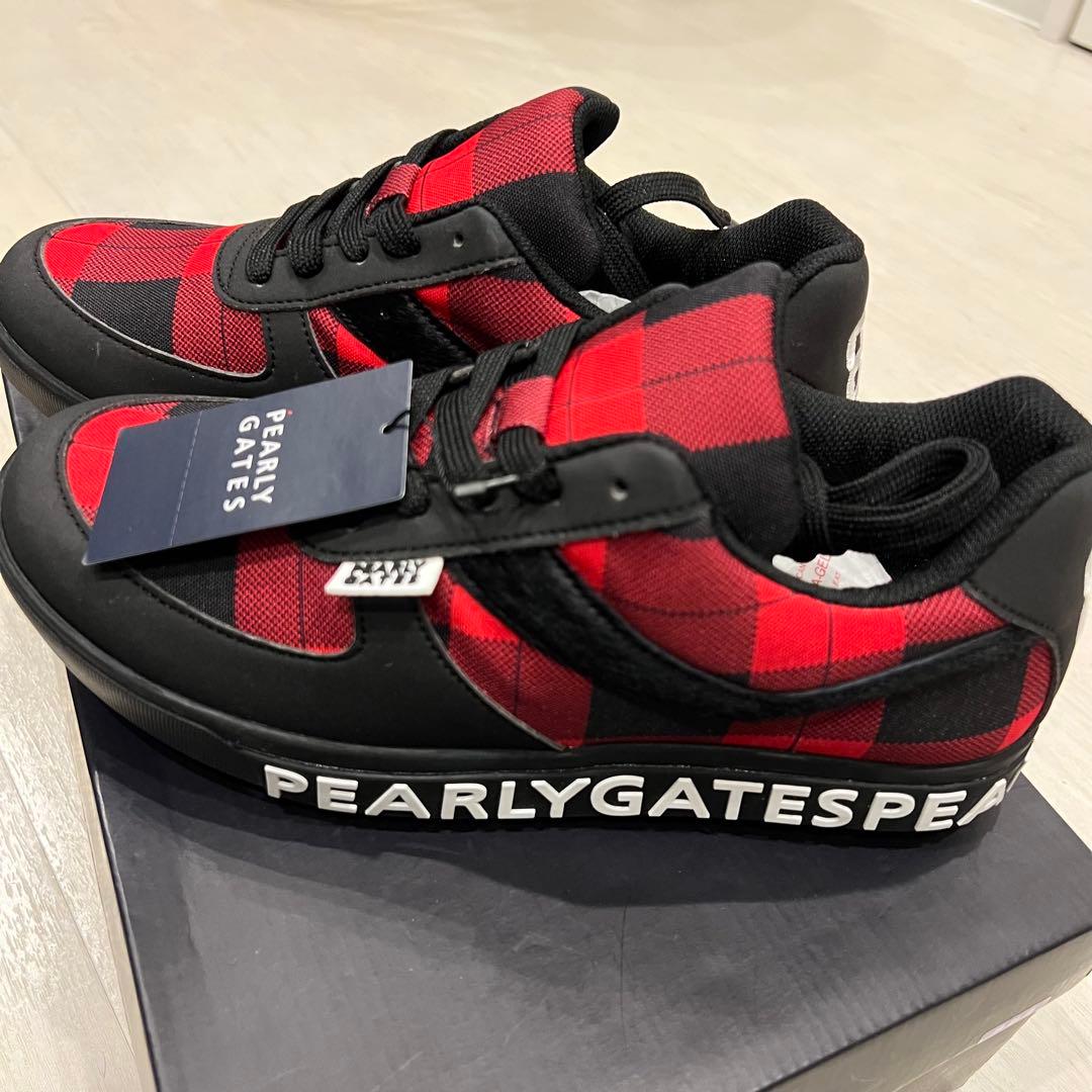 PEARLY GATES パーリーゲイツ チェック ゴルフシューズ 23.5cm