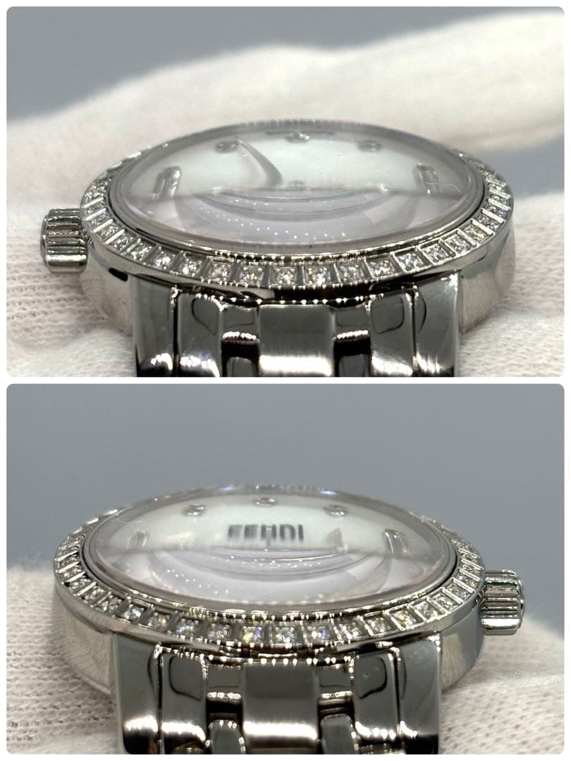 【未使用級/稼動】フェンディ 2100L クラシコ 11P ダイヤベゼル 腕時計