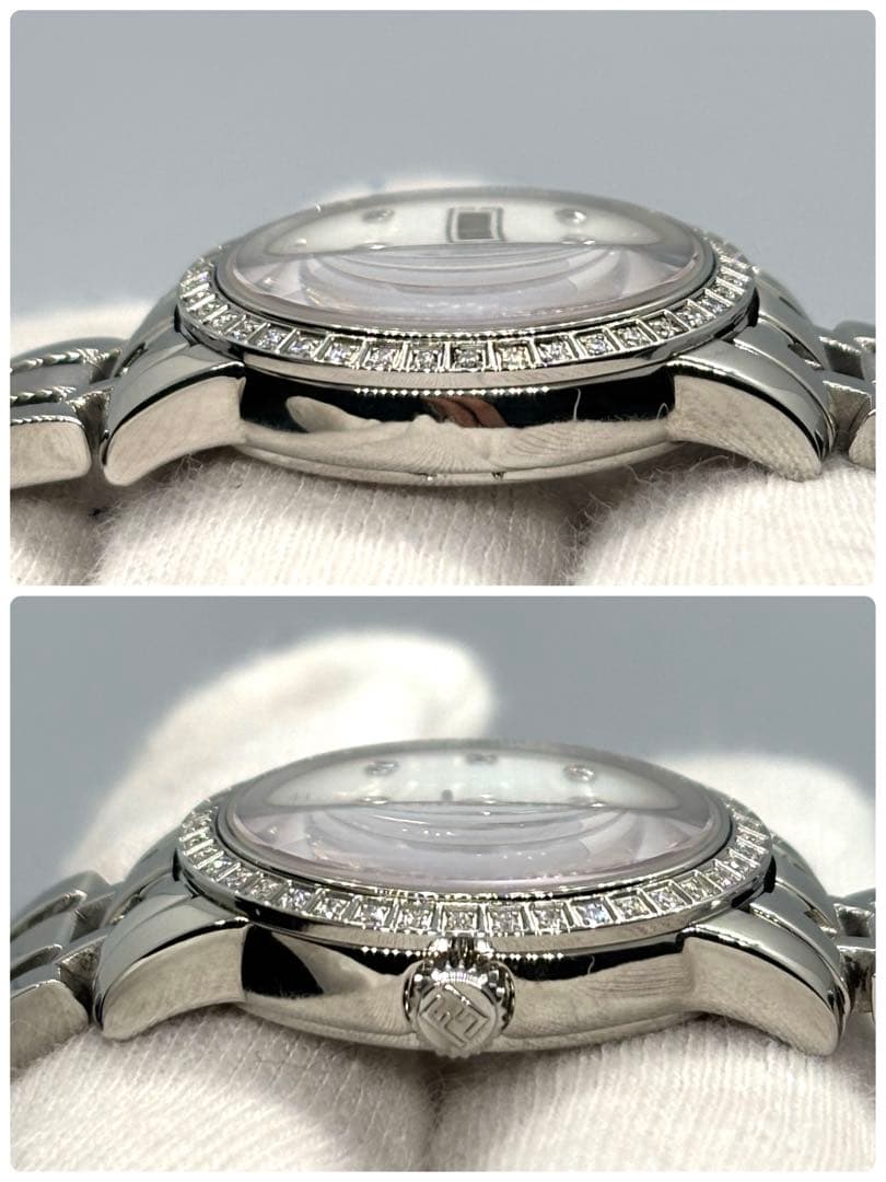 【未使用級/稼動】フェンディ 2100L クラシコ 11P ダイヤベゼル 腕時計