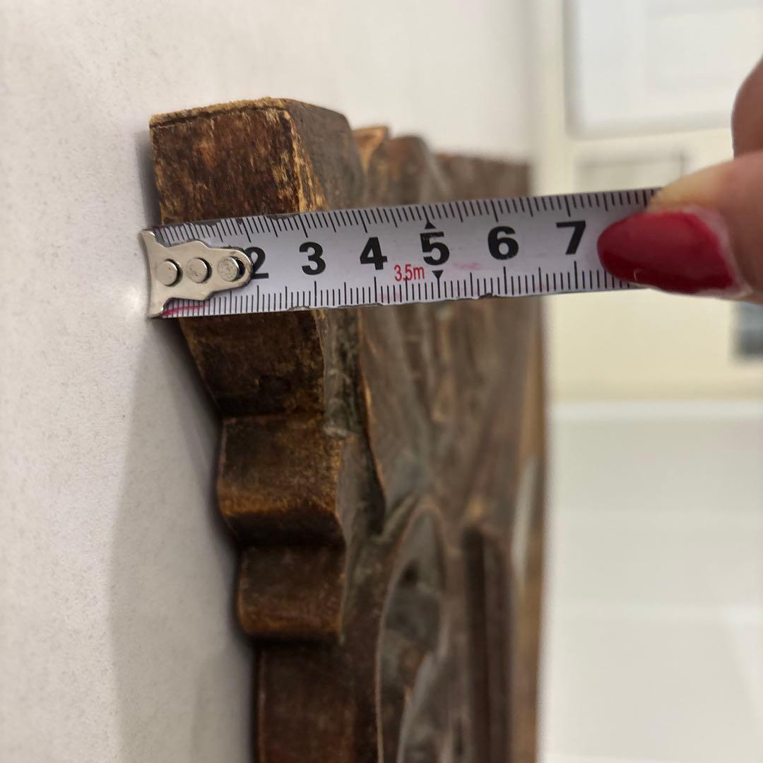 大きいサイズ！バリ　アジアン　レリーフ　壁掛けミラー　鏡