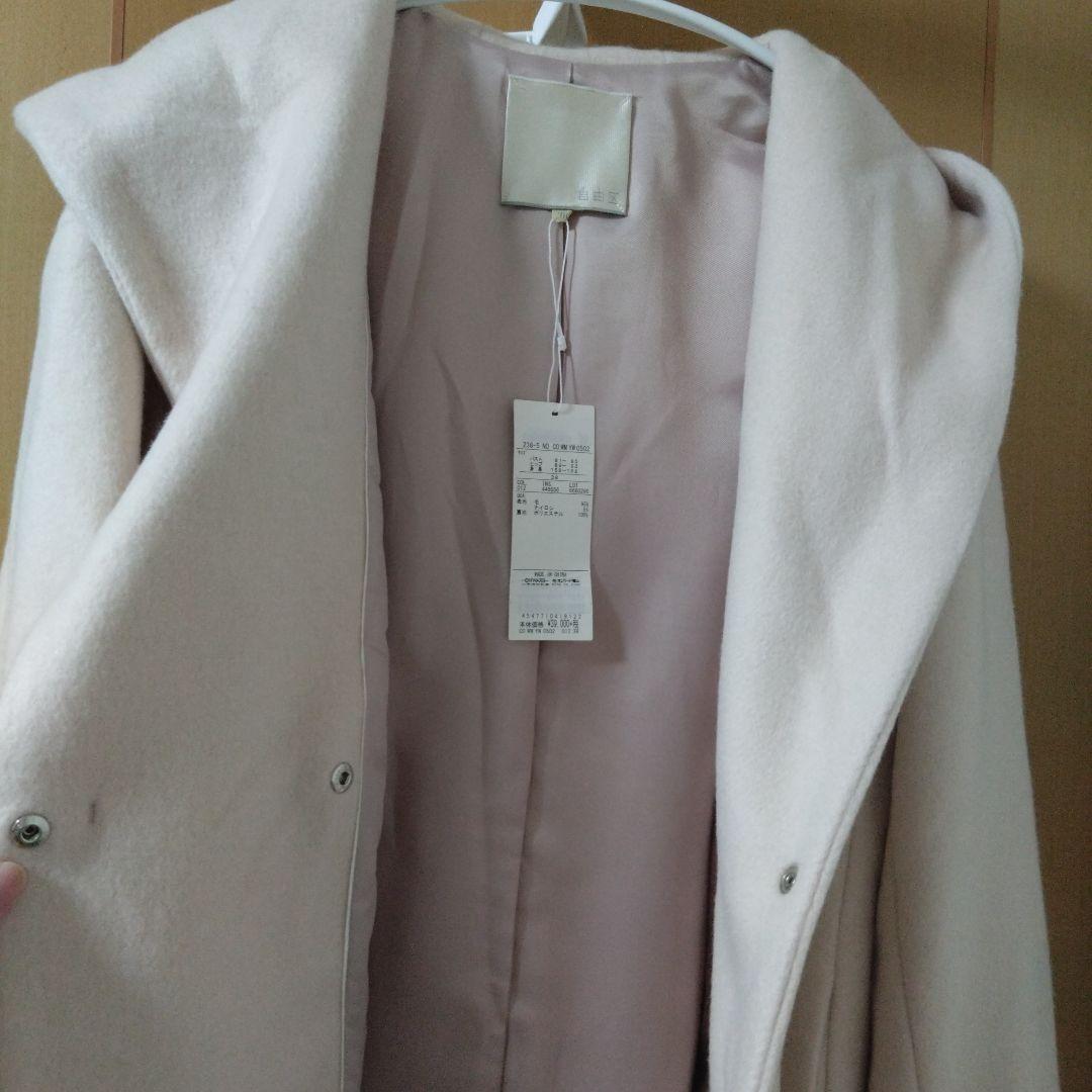 最終値下げ自由区フード付き薄いピンクコート 38