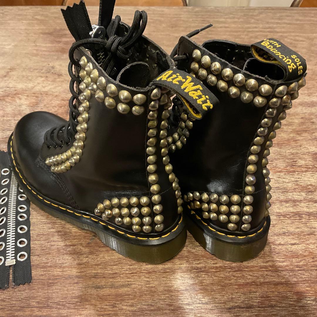 美品！ドクターマーチン スタッズ カスタム 10ホール ブーツ 1919 黒