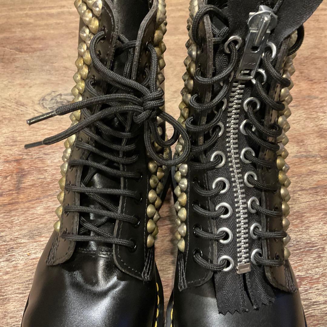 美品！ドクターマーチン スタッズ カスタム 10ホール ブーツ 1919 黒