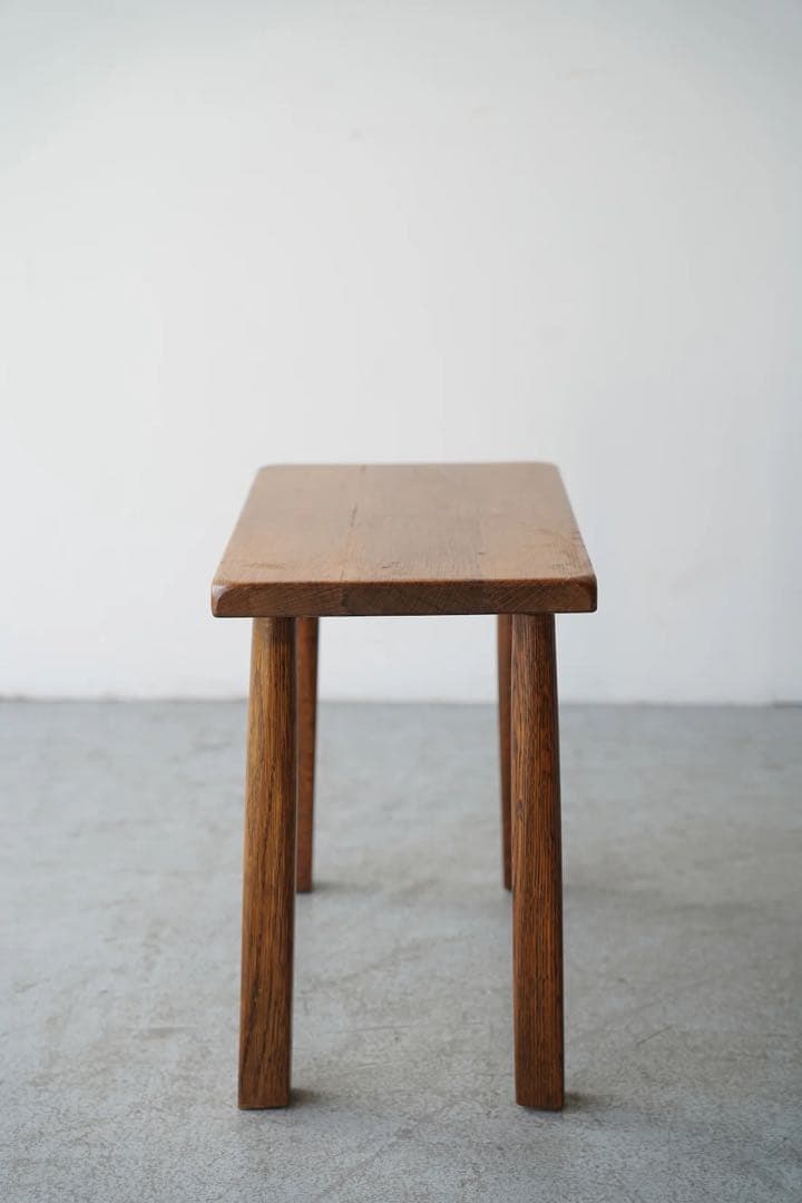 無垢オーク材のヴィンテージ サイドテーブル スツール