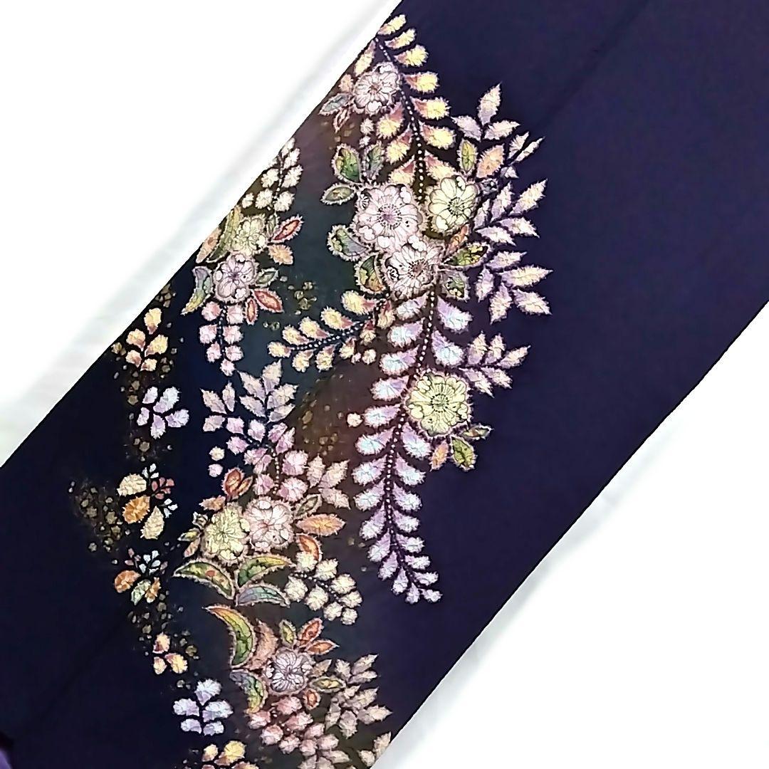 翠山工房 落款 セット 辻ケ花 辻ヶ花 袋帯 辻が花 訪問着 青 紫 絞り