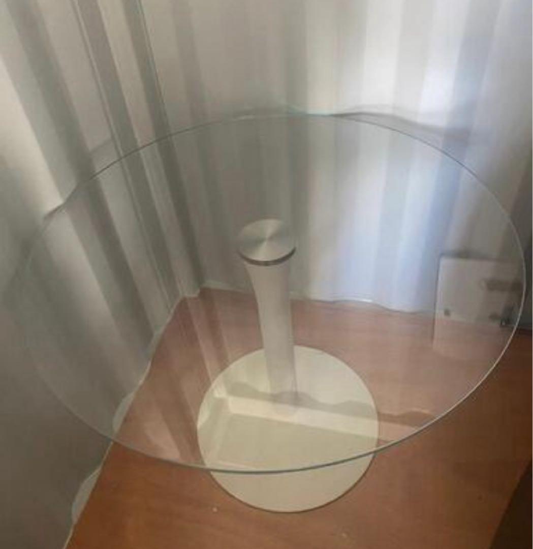 格安✤ボーコンセプト New Yorkダイニングテーブル クリアガラス天板