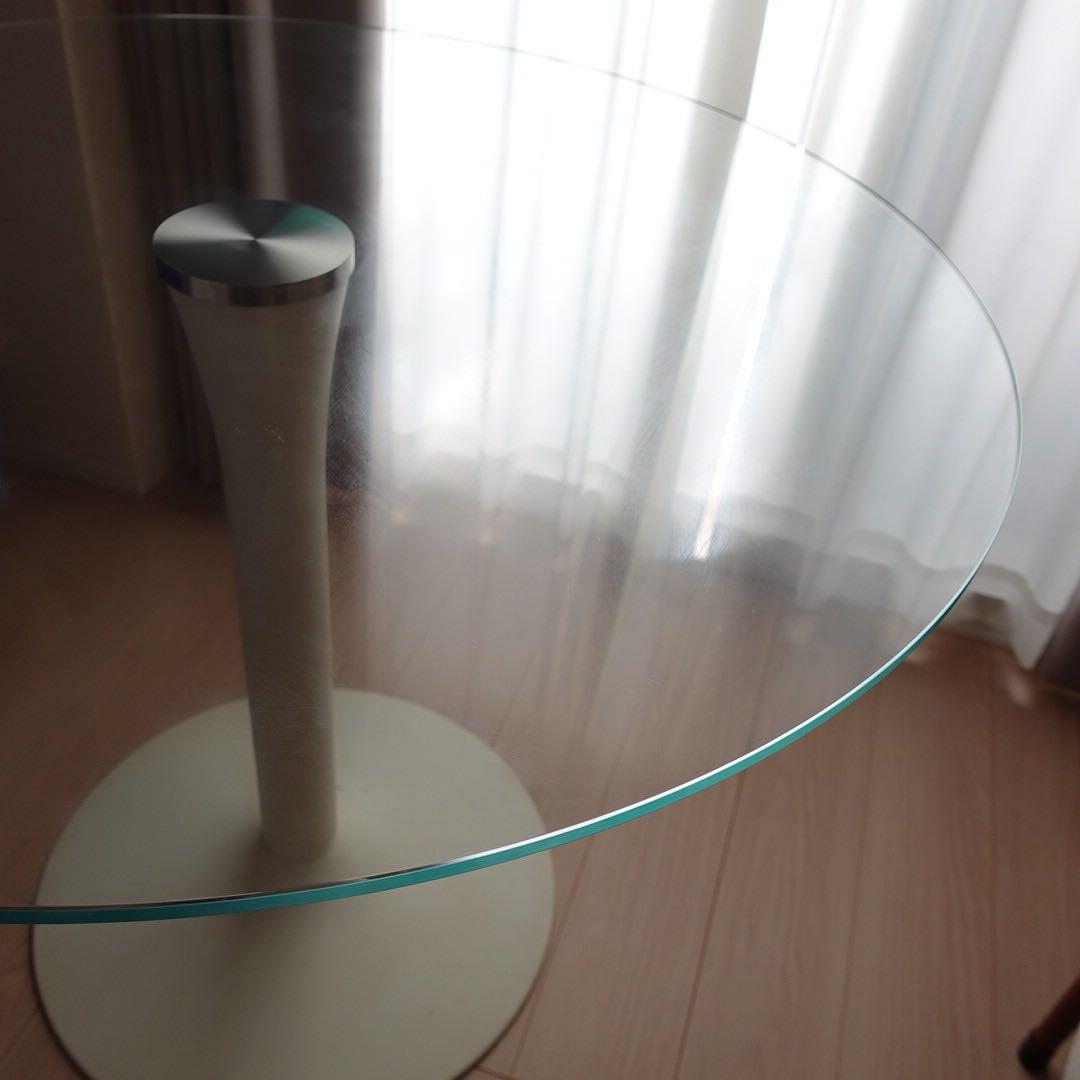 格安✤ボーコンセプト New Yorkダイニングテーブル クリアガラス天板