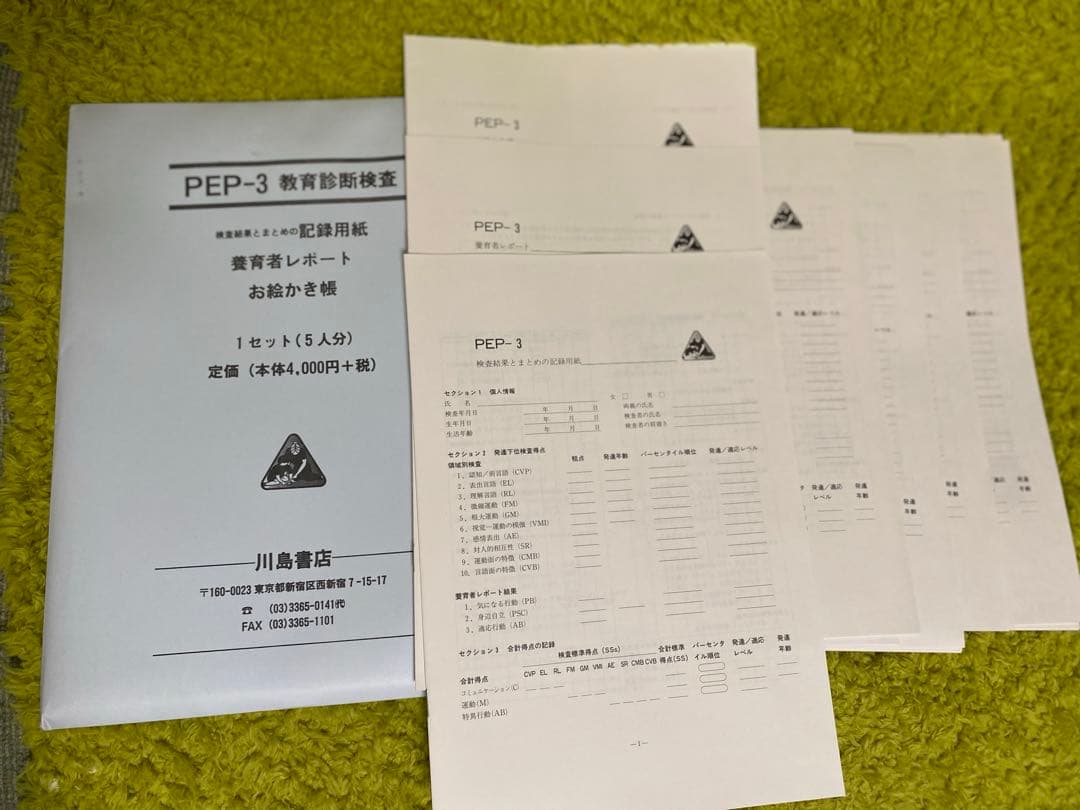 最終価格:自閉症 発達障害児 教育診断検査　三訂版　PEP-3