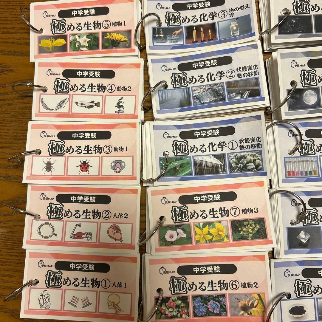 【匿名配送・美品】中受　理科　カード　暗記