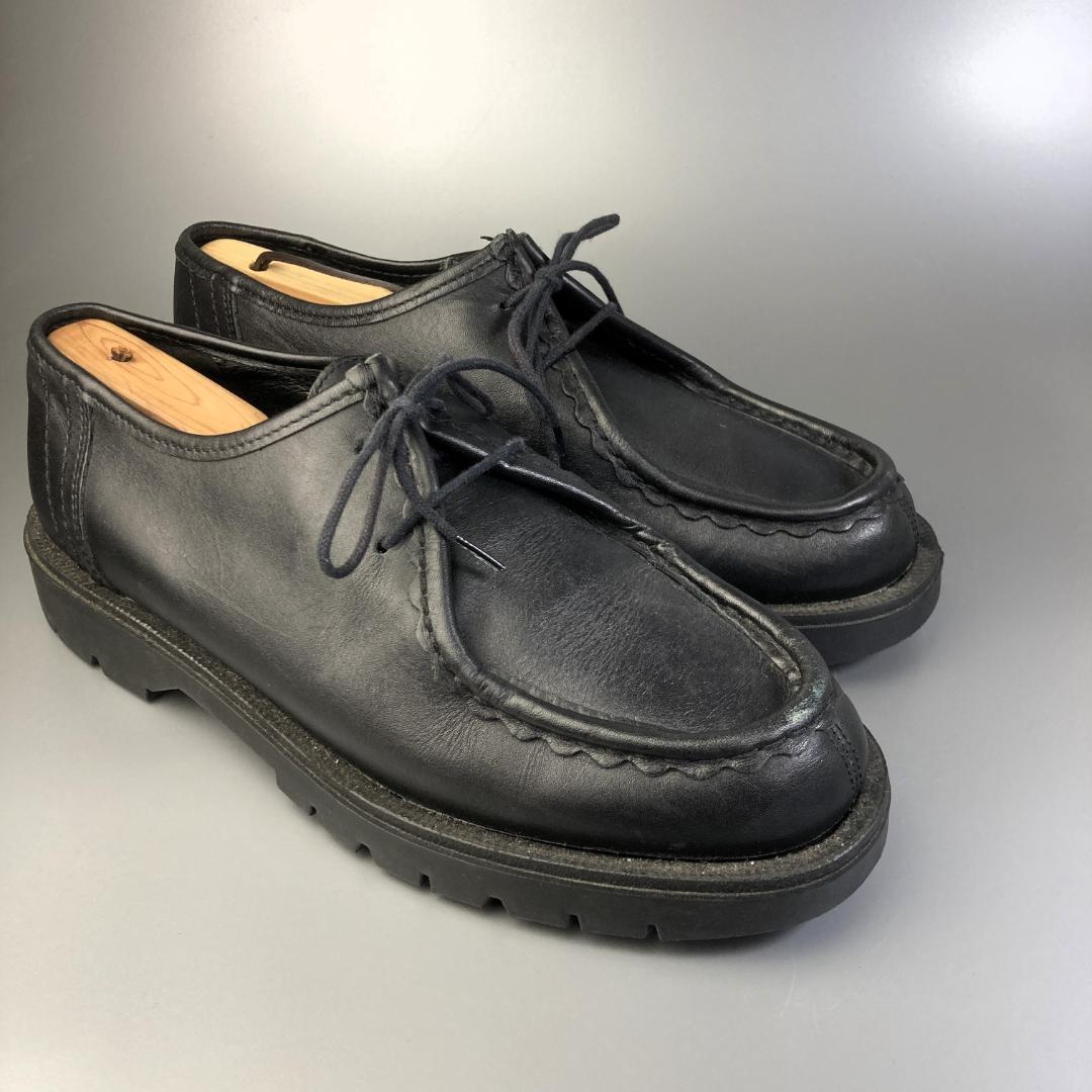 【極美品】フランス製　KLEMAN　チロリアン　ブラック　モカシンレザーシューズ