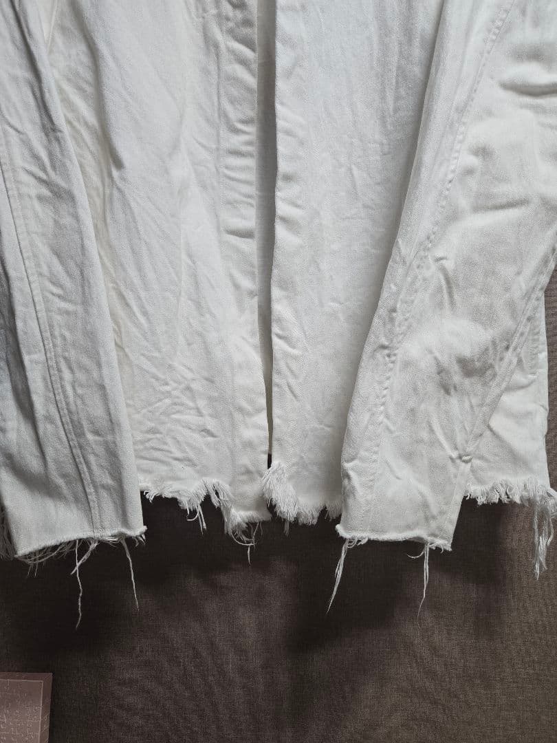 UNUSED 13.5oz denim cut off jacket ノーカラー