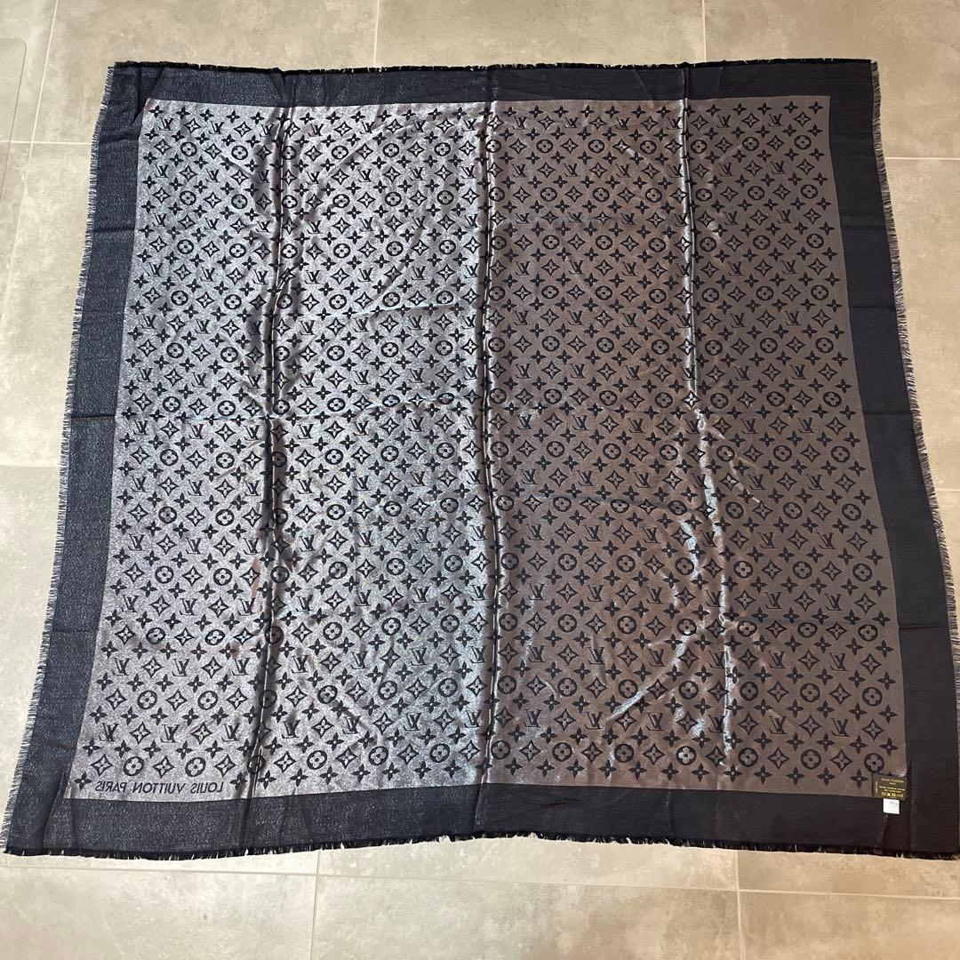 LOUIS VUITTON ルイヴィトン ストール シャイン シルバー ブラック