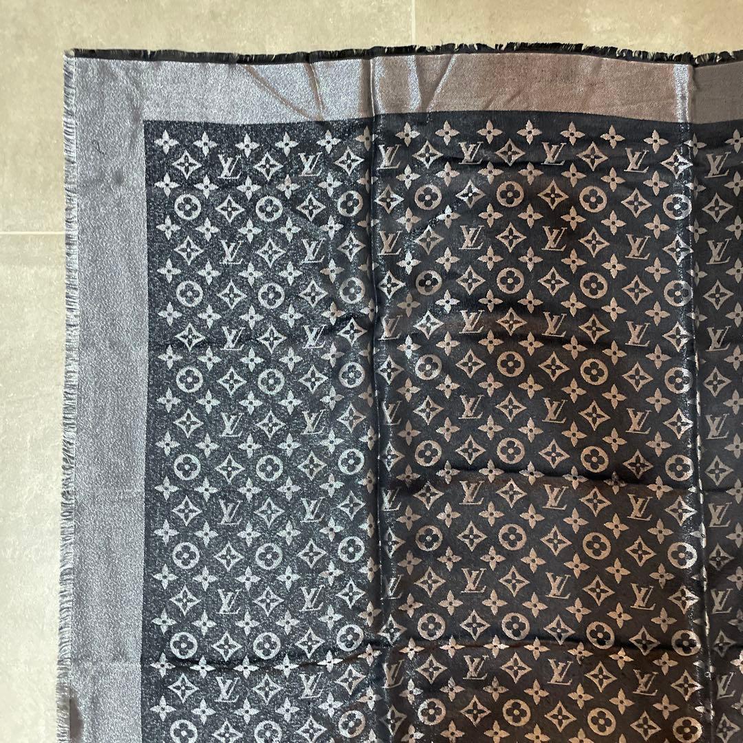 LOUIS VUITTON ルイヴィトン ストール シャイン シルバー ブラック