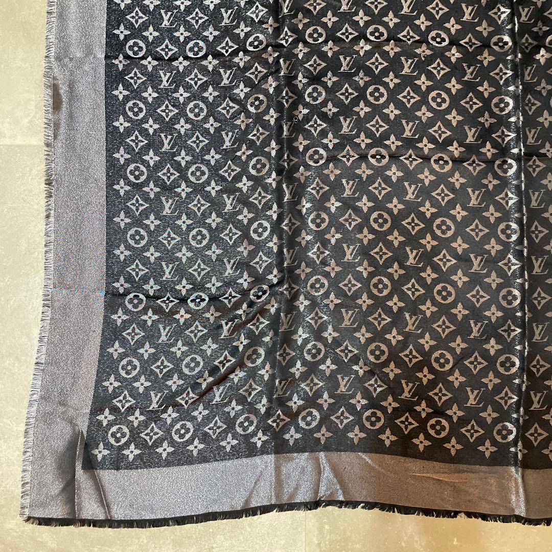 LOUIS VUITTON ルイヴィトン ストール シャイン シルバー ブラック
