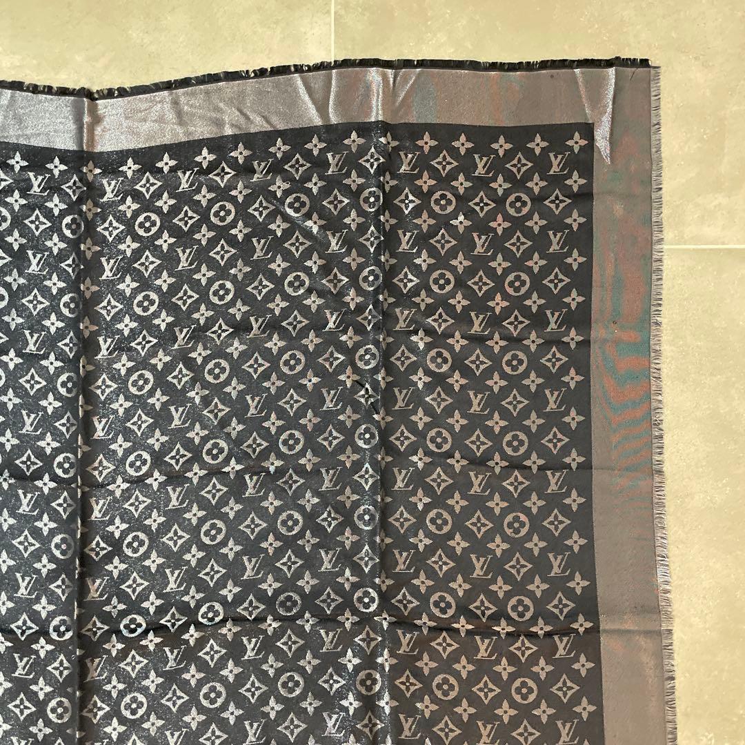 LOUIS VUITTON ルイヴィトン ストール シャイン シルバー ブラック