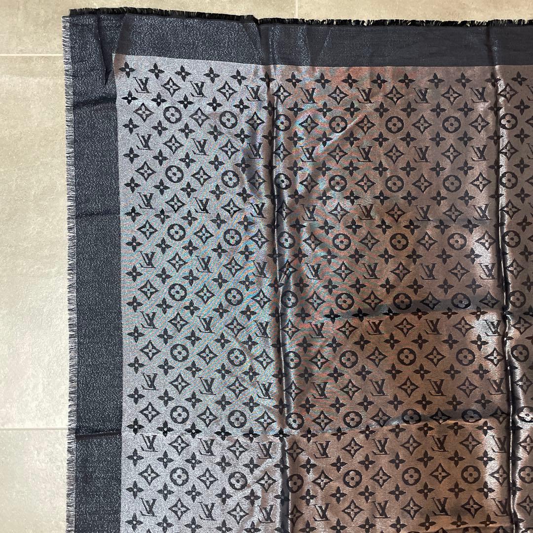 LOUIS VUITTON ルイヴィトン ストール シャイン シルバー ブラック