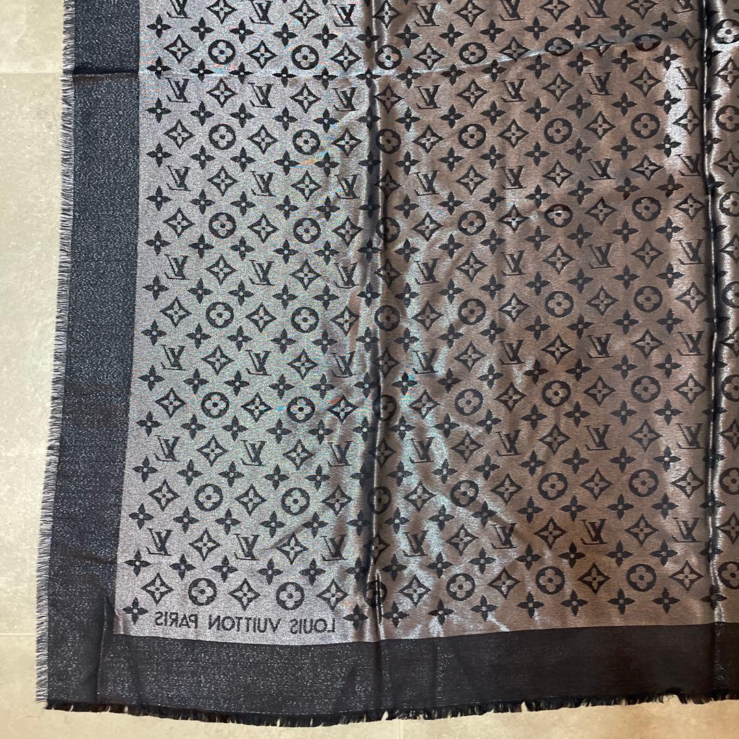 LOUIS VUITTON ルイヴィトン ストール シャイン シルバー ブラック