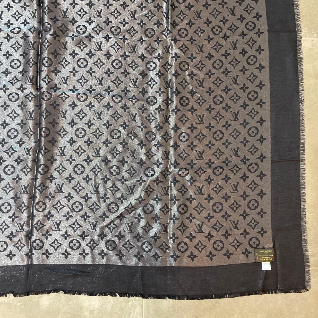 LOUIS VUITTON ルイヴィトン ストール シャイン シルバー ブラック