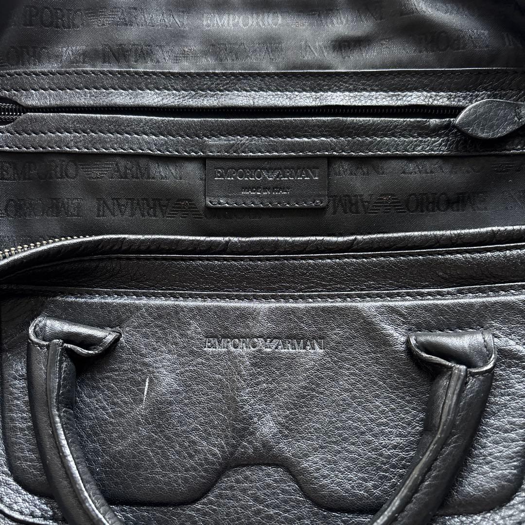 【EMPORIO ARMANI】ブラック ボストンバッグ