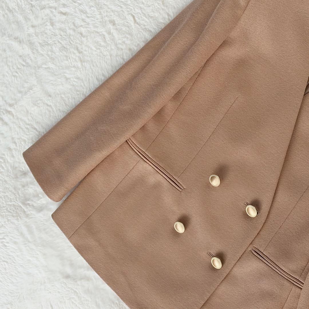 美品✨【アナイ】ダブルジャケット 金ボタン ツイルジャージＶノーカラージャケット