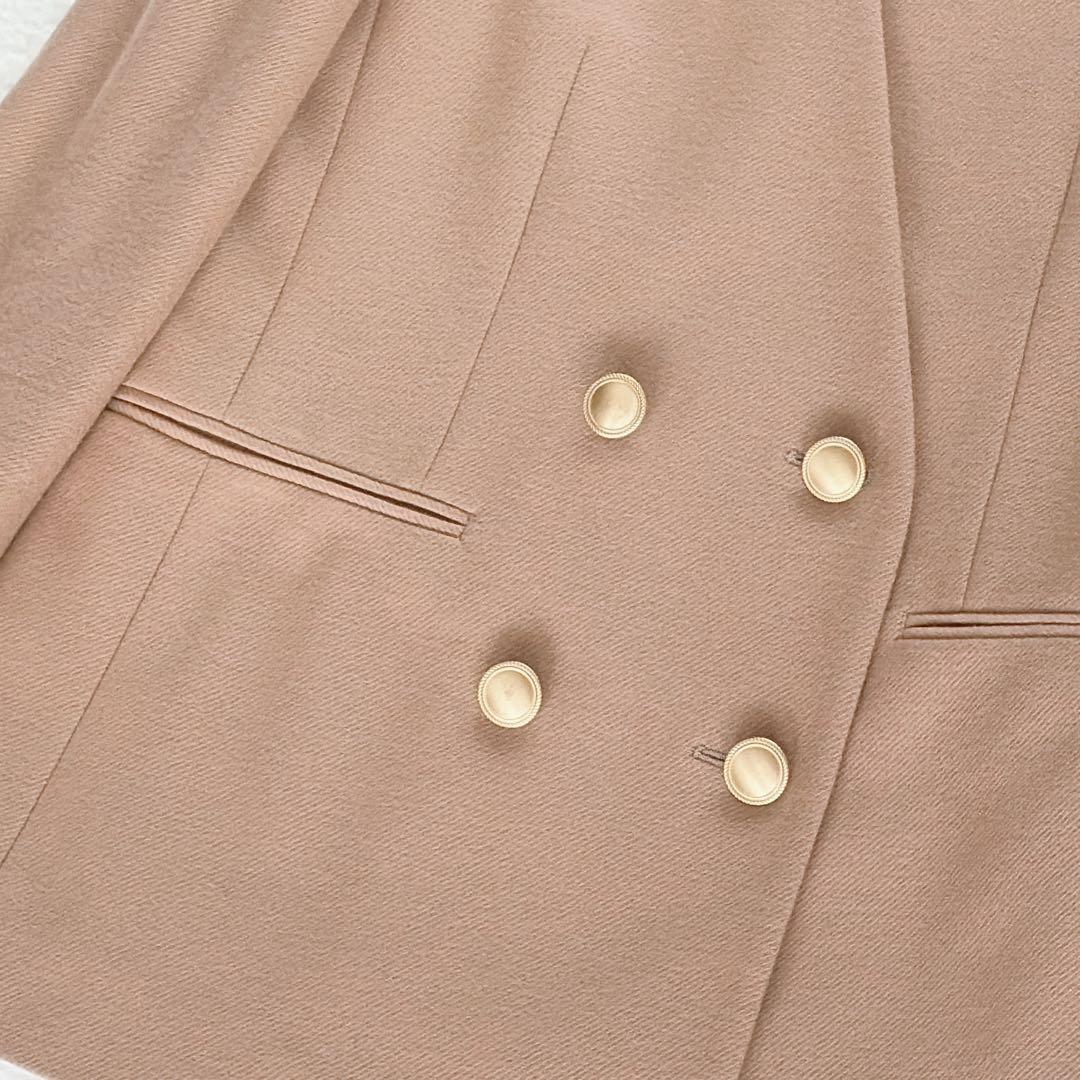 美品✨【アナイ】ダブルジャケット 金ボタン ツイルジャージＶノーカラージャケット