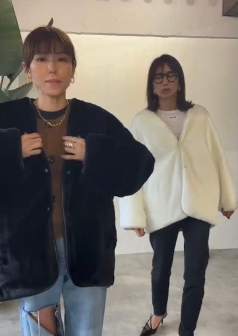 MimiWCJひょうたんキルトリバーシブルジャケット ブラック