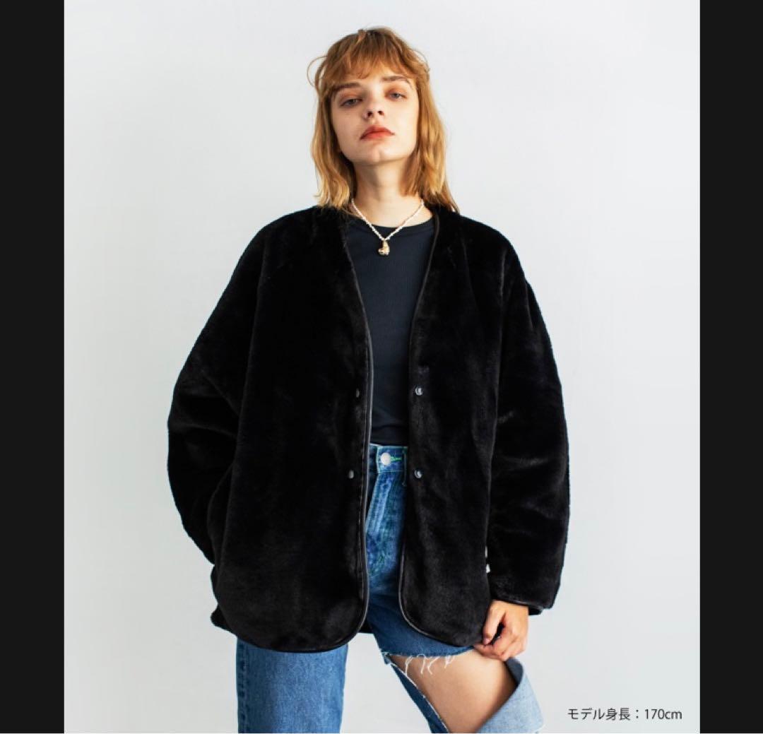 MimiWCJひょうたんキルトリバーシブルジャケット ブラック