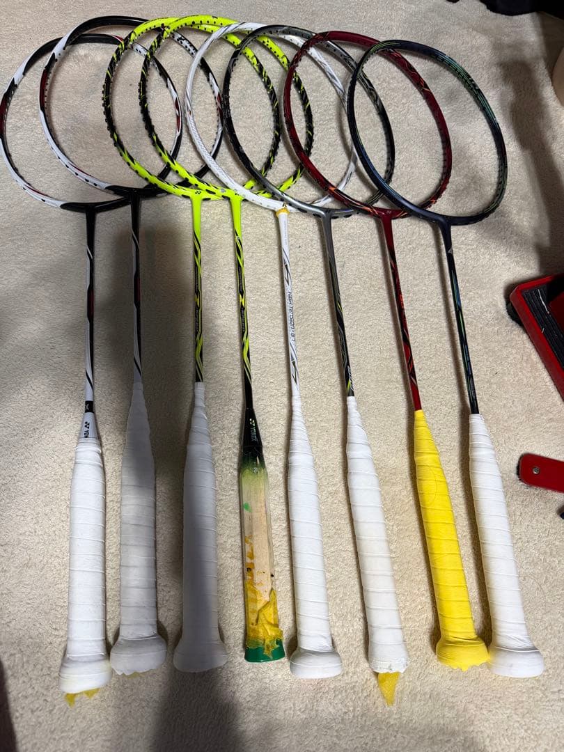 バドミントンラケット　ジャンク品8本