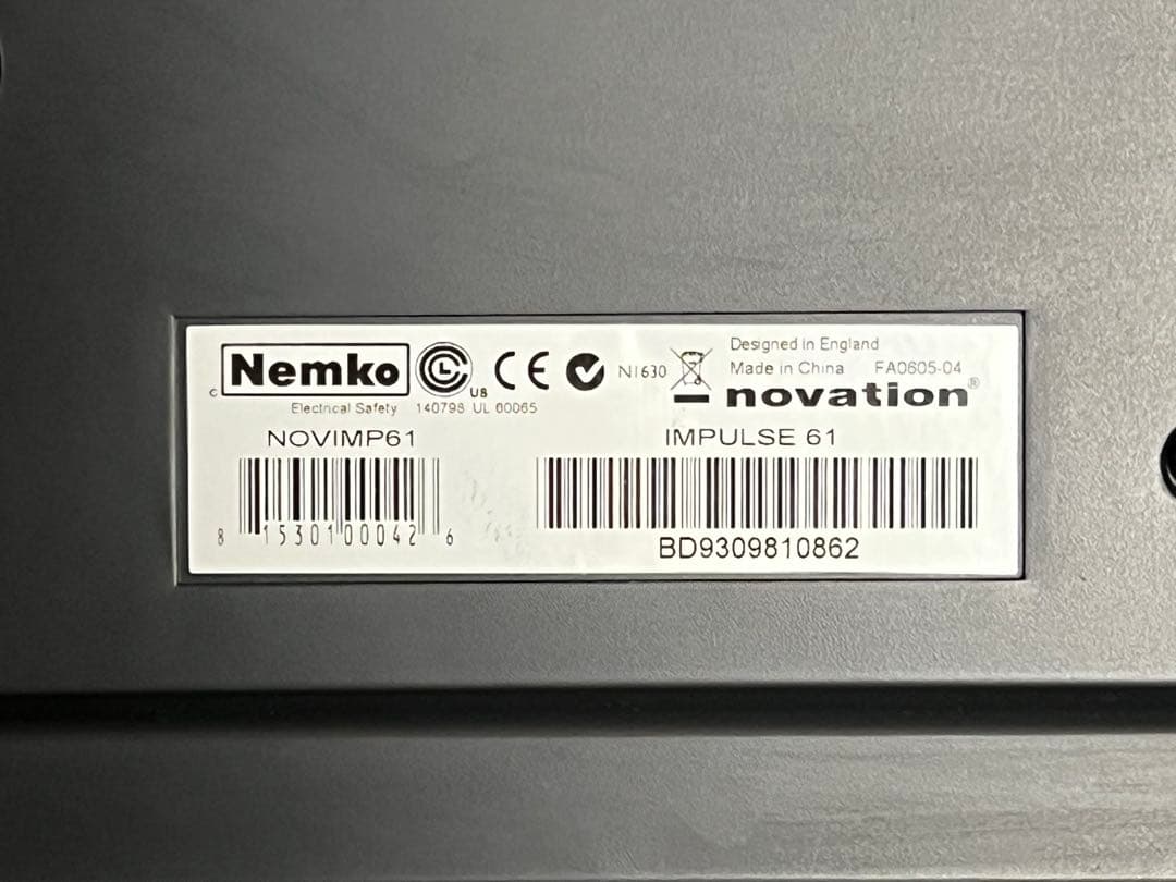 即発送 Novation impulse 61 本体のみ