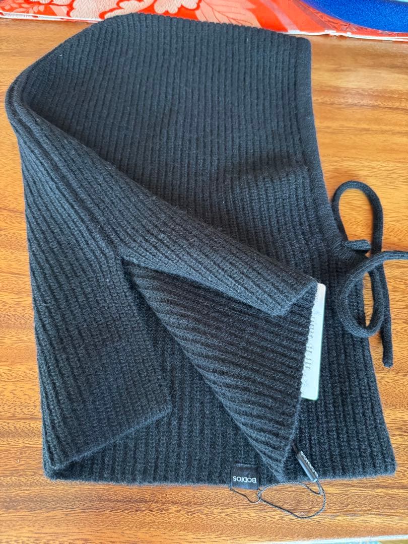 ヤク100%帽子　ブラック　BODIOS