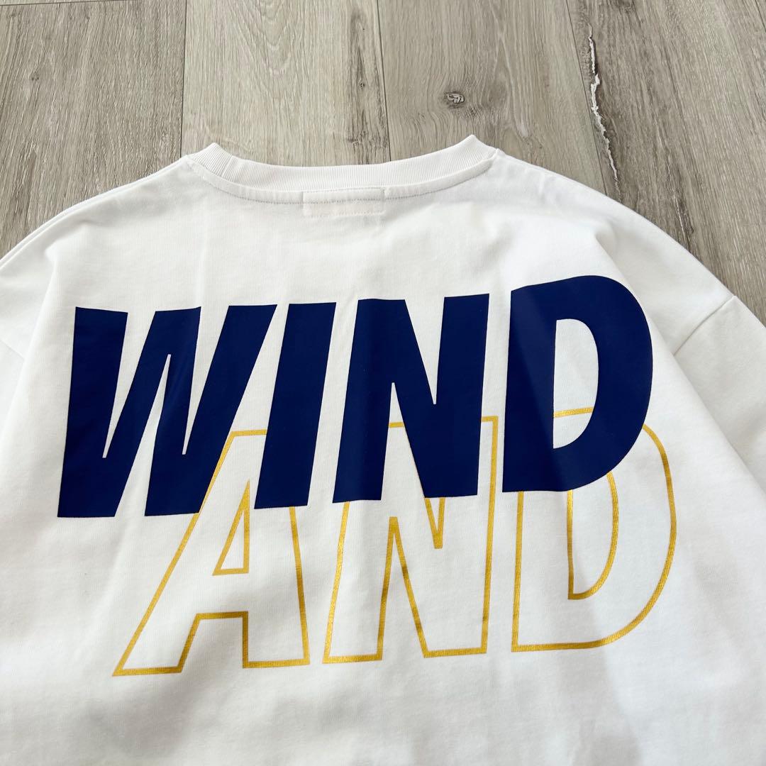WIND AND SEA ウィンダンシー 長袖Tシャツ ロンT 白 青 L