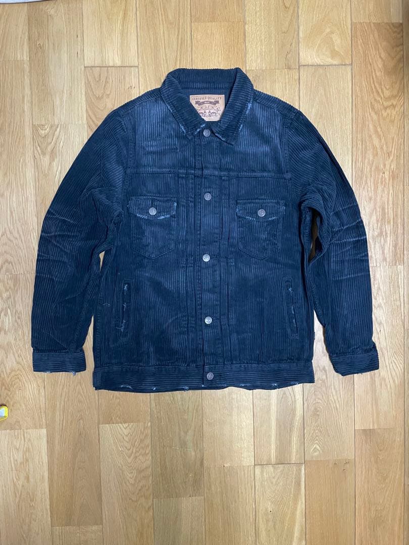 Glamb - クラシックコーデュロイジャケット 黒