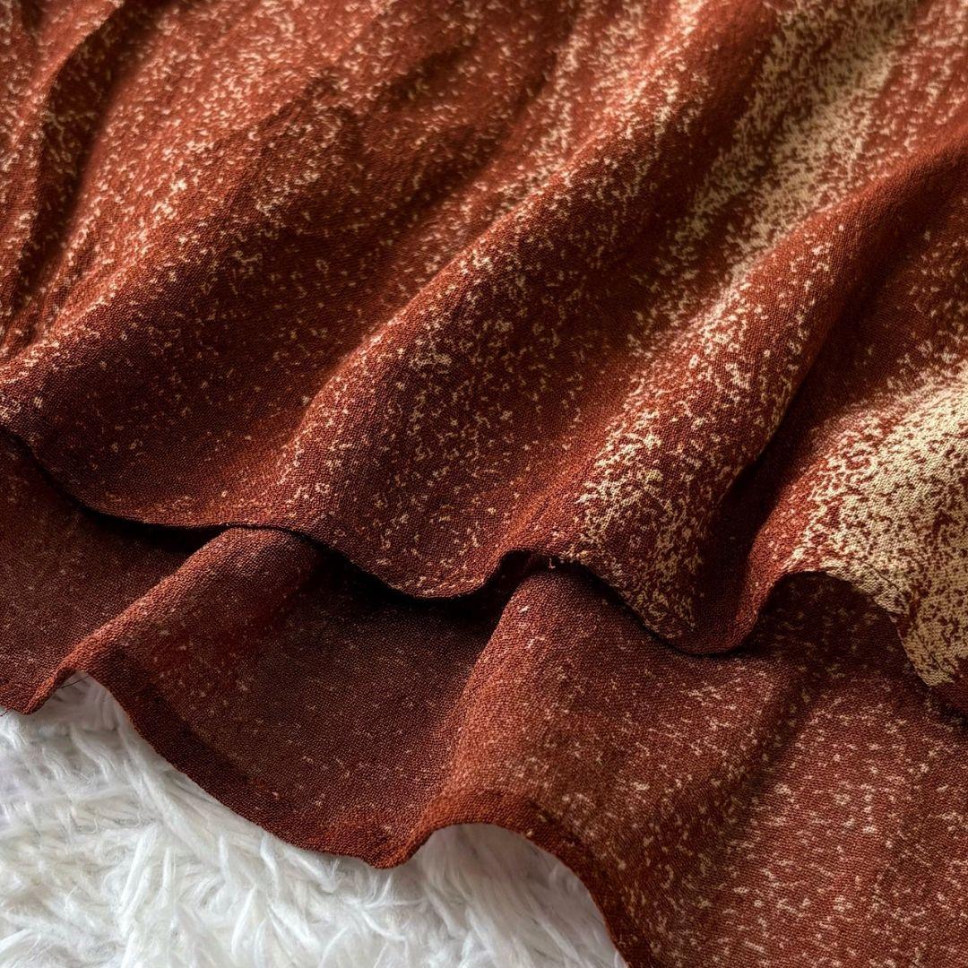 ヨーガンレール トップス チュニック フレア スリット シルク100 XL 総柄