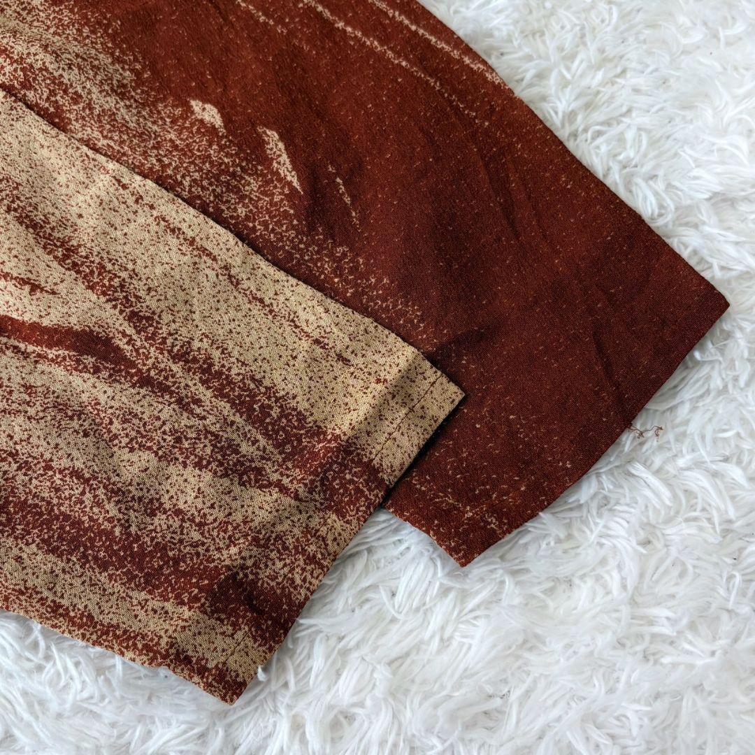 ヨーガンレール トップス チュニック フレア スリット シルク100 XL 総柄