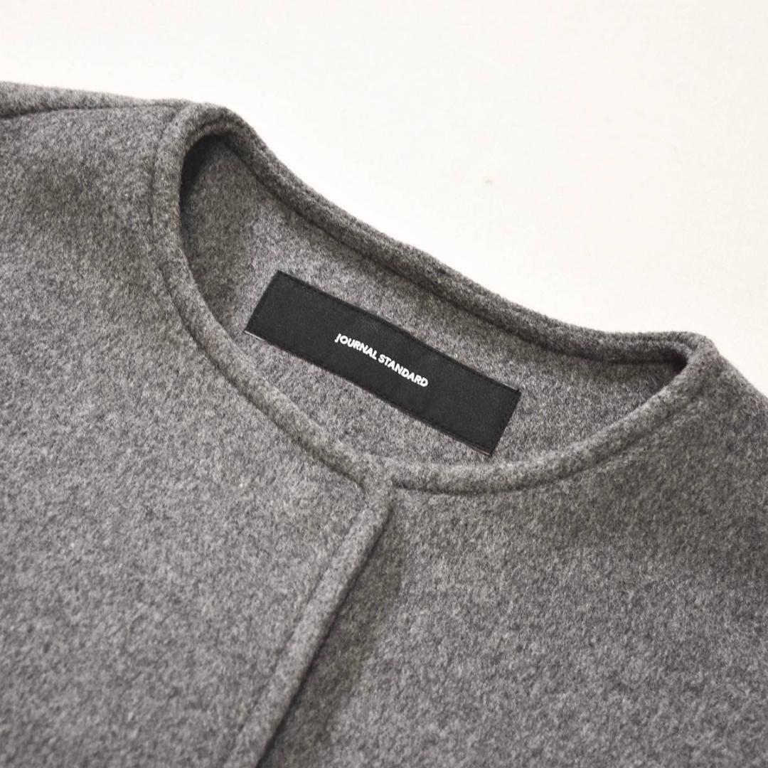 【美品】 ジャーナルスタンダード ウールコート シンプル 通勤 38 グレー♪