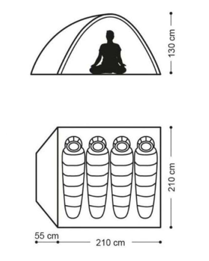 Naturehike ドーム型テント ホワイト ４人用