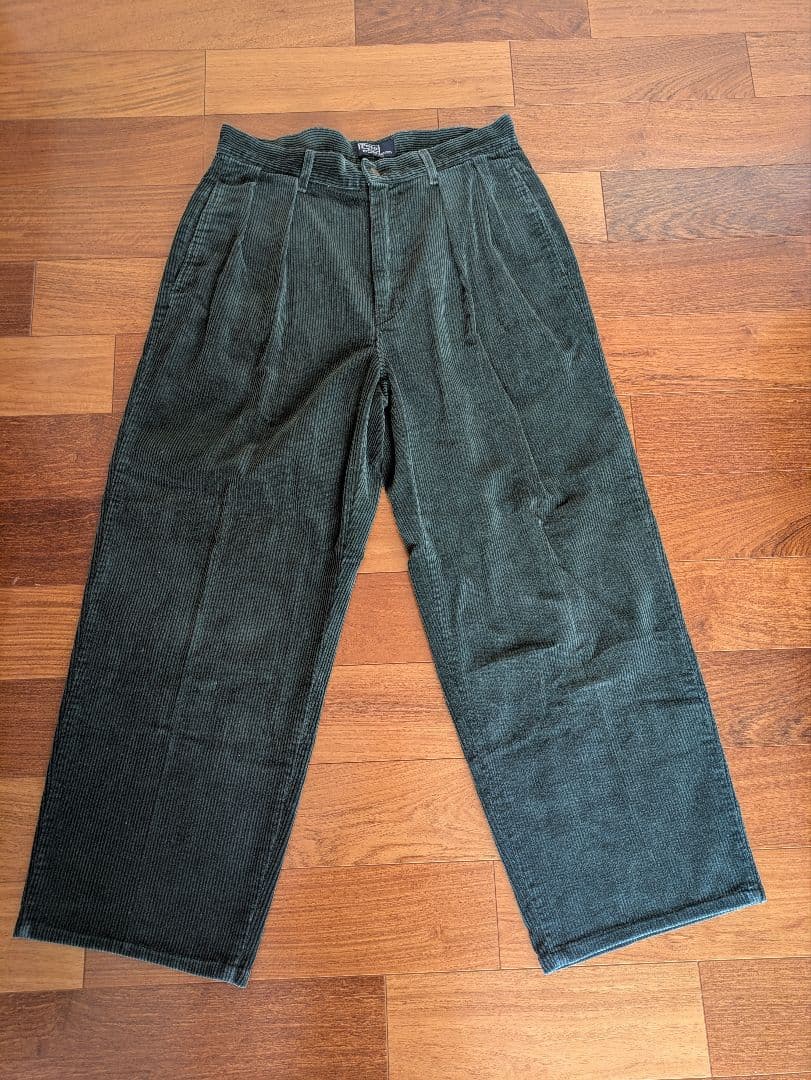 90s ラルフローレン usa製 初期タグ　コーデュロイパンツ　ダークグリーン