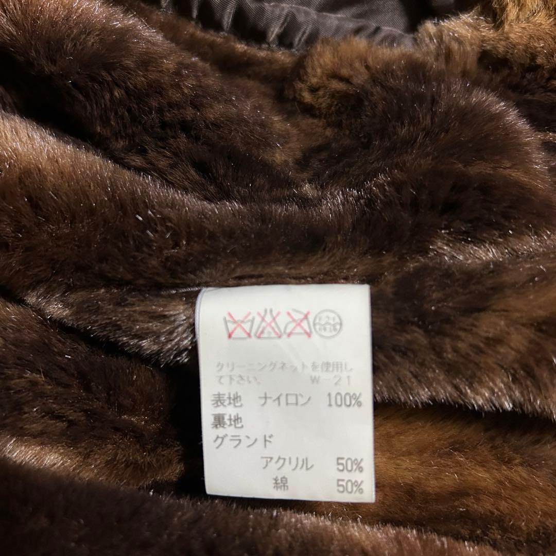 白飯 CABANE de zucca ファー付フライトジャケットブラウンS