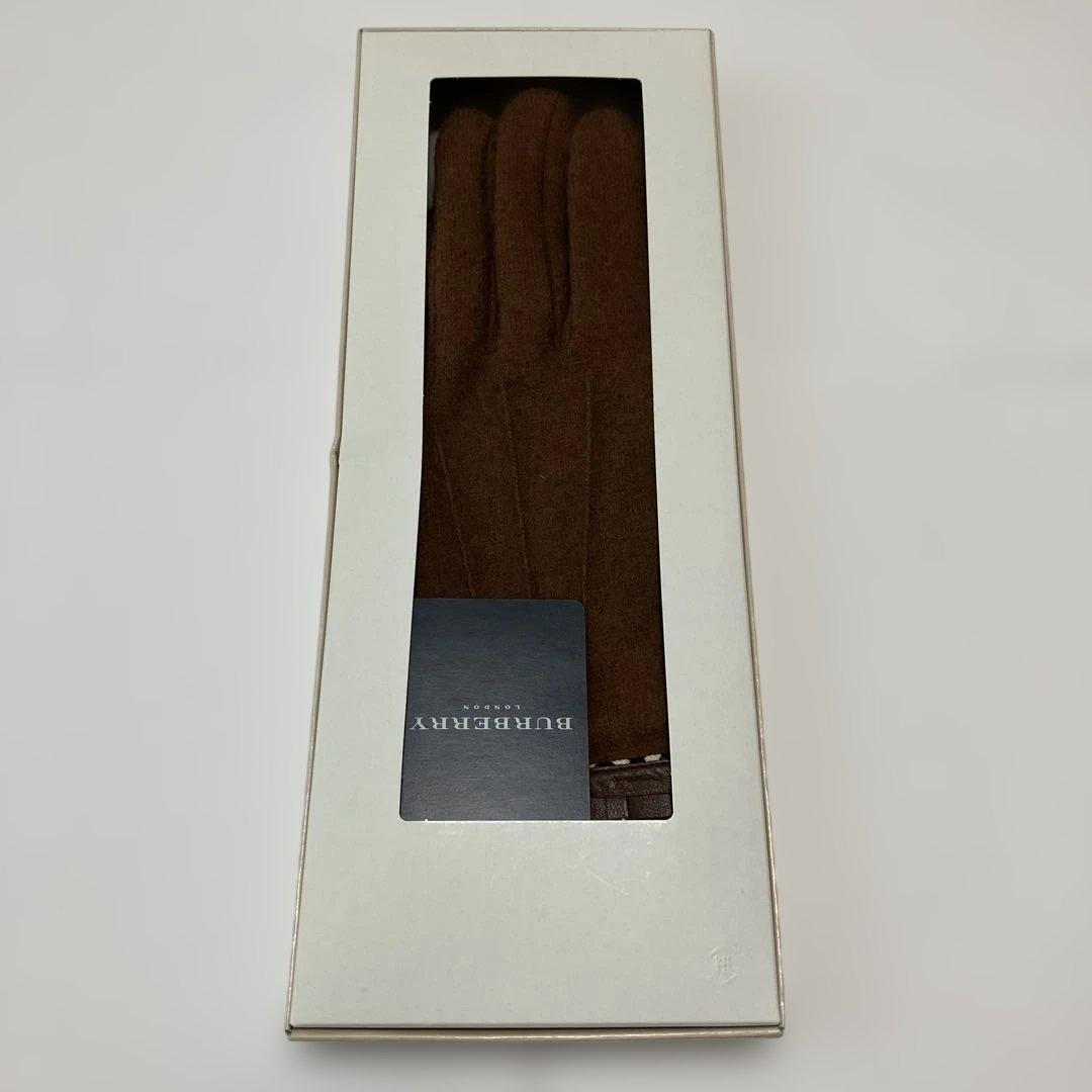 【タグ付き未使用】 BURBERRY LONDON 手袋　グラブ　カシミヤ混