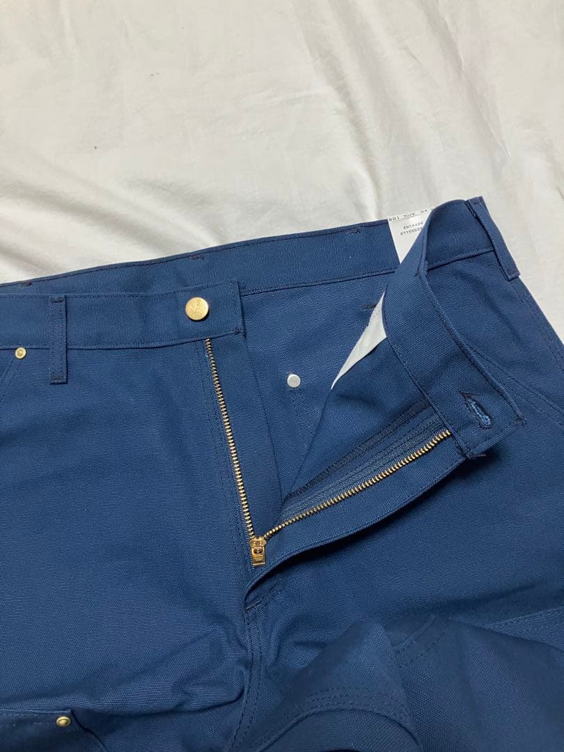 レアB01 ネイビー USA製 ダブルニー Ｗ34L32 未使用 カーハート 紺